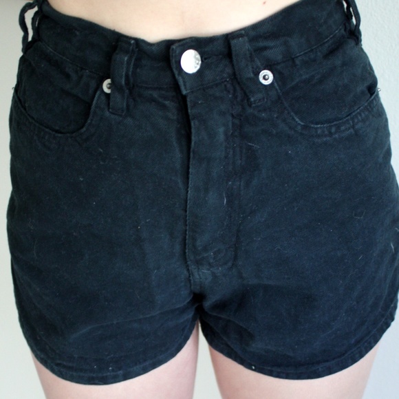 Happy Leg, Black jean, high waisted shorts, size 23 - Picture 1 of 3